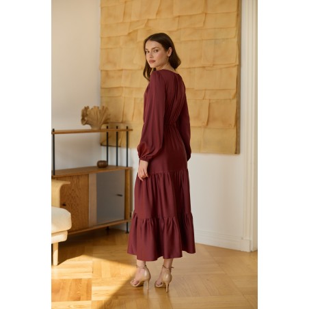 Skoro świt - marsala Tencel