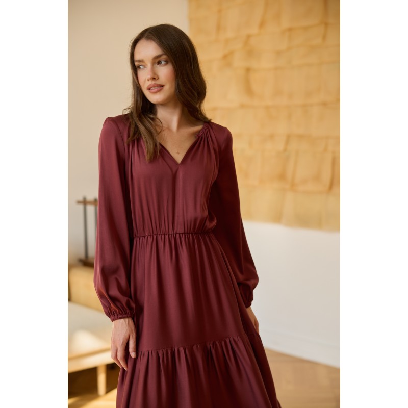 Skoro świt - marsala Tencel