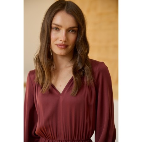 Skoro świt - marsala Tencel