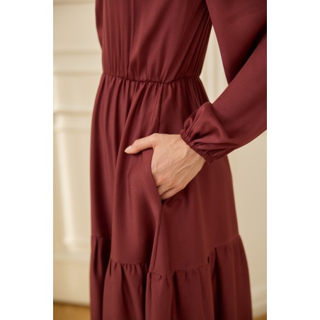 Skoro świt - marsala Tencel