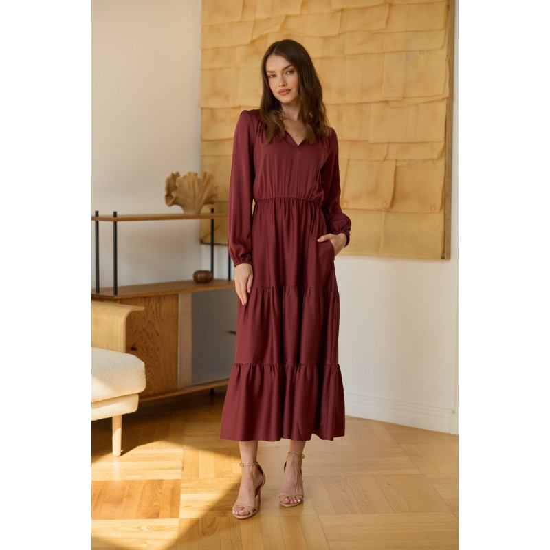 Skoro świt - marsala Tencel