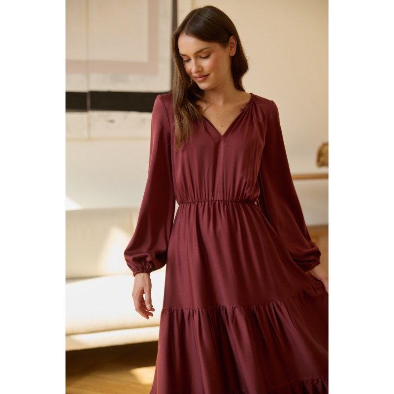 Skoro świt - marsala Tencel