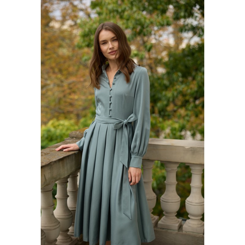 Oczko w głowie - szałwiowy Tencel